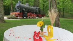 tavolo decorato parco